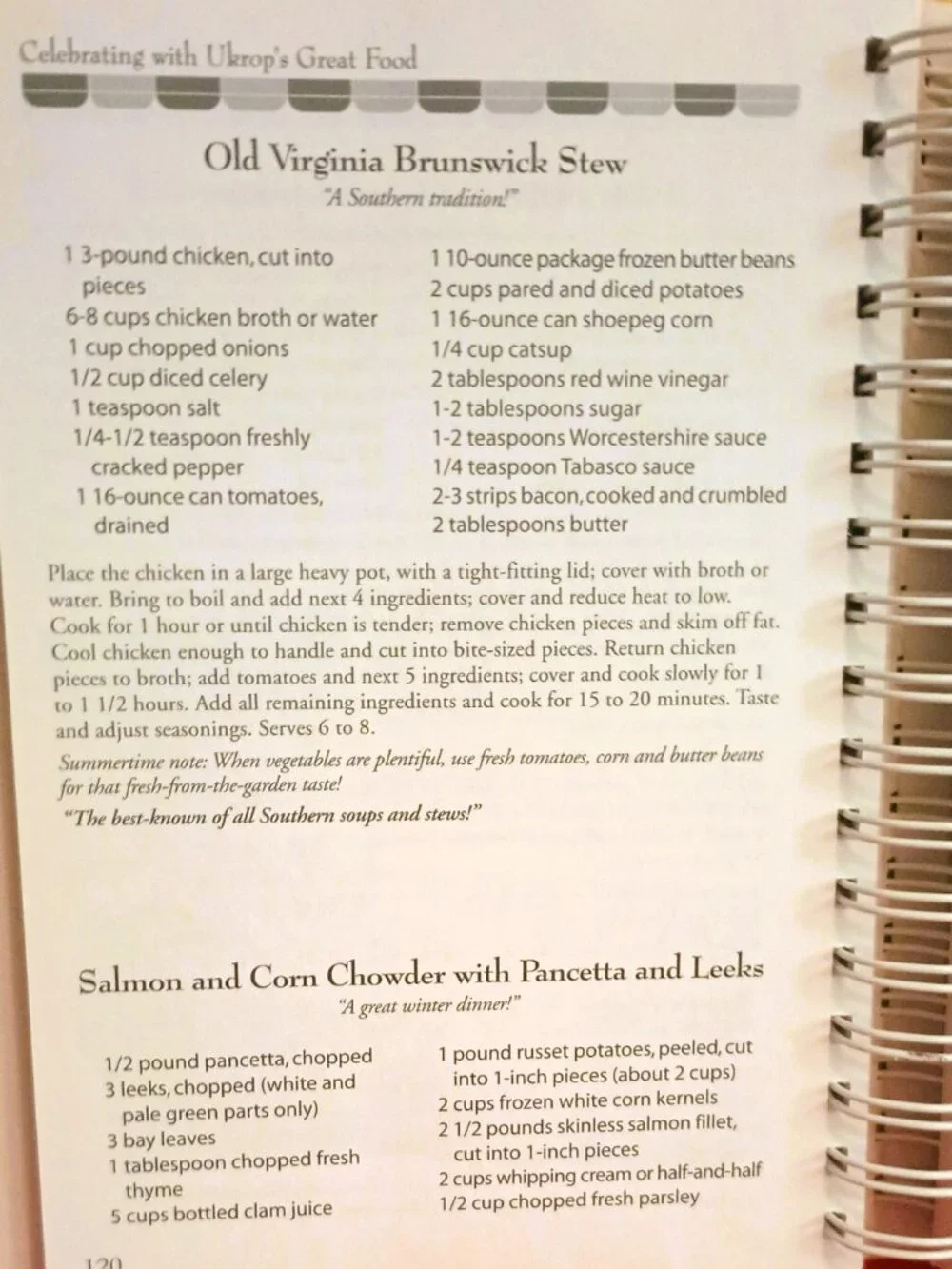 Celebrating with Ukrop's Cookbook Great Food 